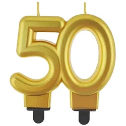 50. Geburtstag Kerze gold Zahl