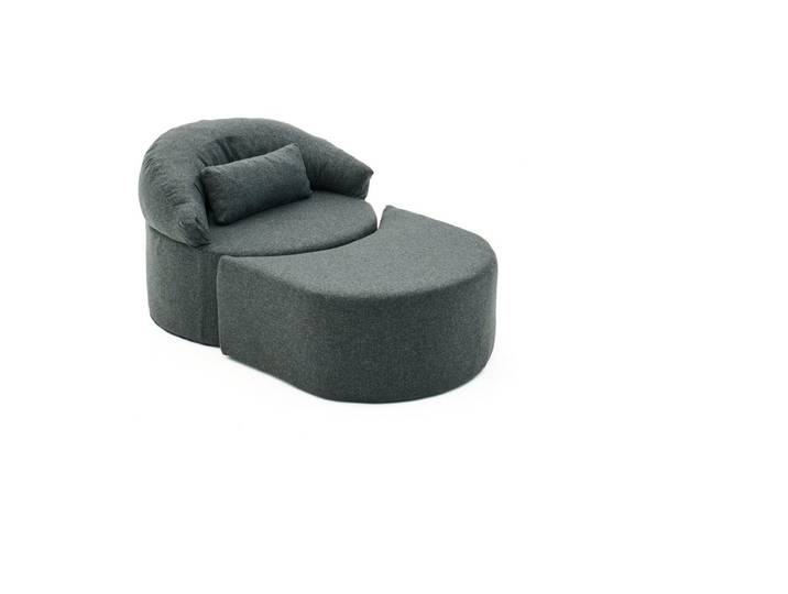 Bettsofa Pitta Anthrazit 100% TEXTURE FABRIC B 100 T 80 cm - Bettsofa