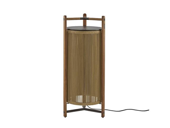 BOVER lampadaire pour extérieur KANDO P/111 OUTDOOR (Corde couleur beige - Aluminium, bois de teck, corde nautique, polycarbonate.)