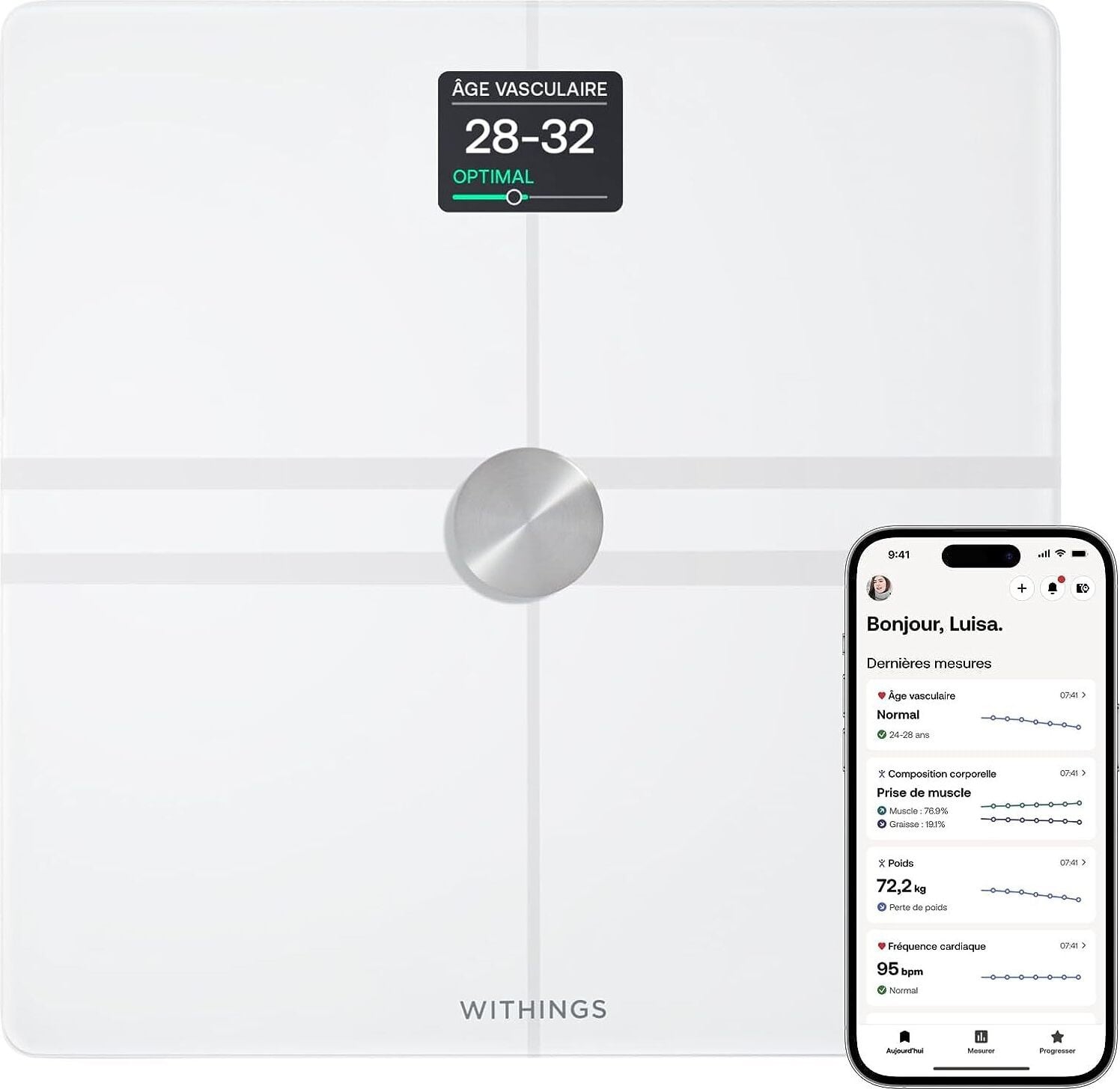 Withings Body Comp elektronische personenweegschaal wit