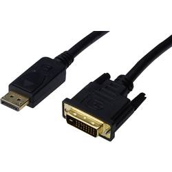 Digitus DisplayPort / DVI Adapterkabel DisplayPort Stecker, DVI-D 24+1pol. Stecker 3.00 m Schwarz AK-340306-030-S DisplayPort-Kabel