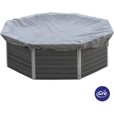Pool-Abdeckplane GRE "Winterabdeckplane", grau, B:460cm L:460cm, Polyvinylchlorid (PVC), Planen, für Compositepools