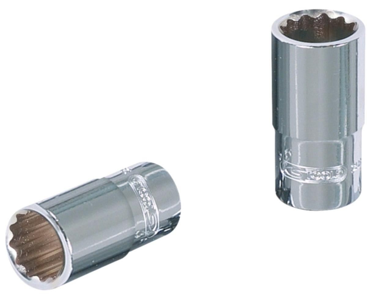 KS Tools 1/4" CHROMEplus 12-kant doppen, 7/16"