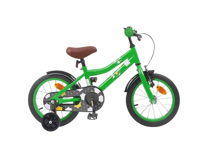 vidaXL Kinderfahrrad 14 Zoll für 3-5 Jahre alt Grün
