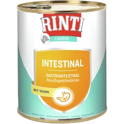 RINTI Canine 800g Dose Hundenassfutter Diätnahrung Sparpaket 12 x 800 Gramm Intestinal Huhn