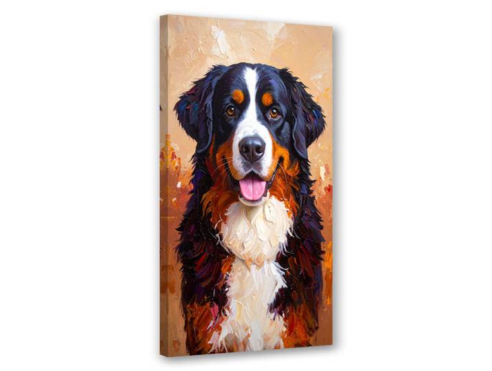 Feeby Leinwandbild Berner Sennenhund 60x120cm, Braun, Tiere, Rechteckig, 60x120 cm, Bilder & Rahmen, Bilder, Leinwandbilder