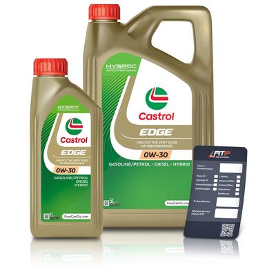 Castrol 6 L EDGE 0W-30 + Ölwechsel-Anhänger [Hersteller-Nr. 15F642]
