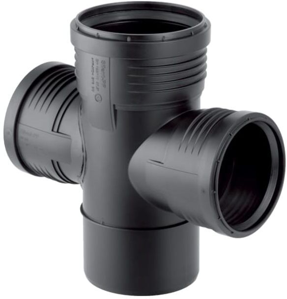 Geberit Silent PP Abzweig 390665141 DN 125/110/110, 87,5Grad, 2-fach
