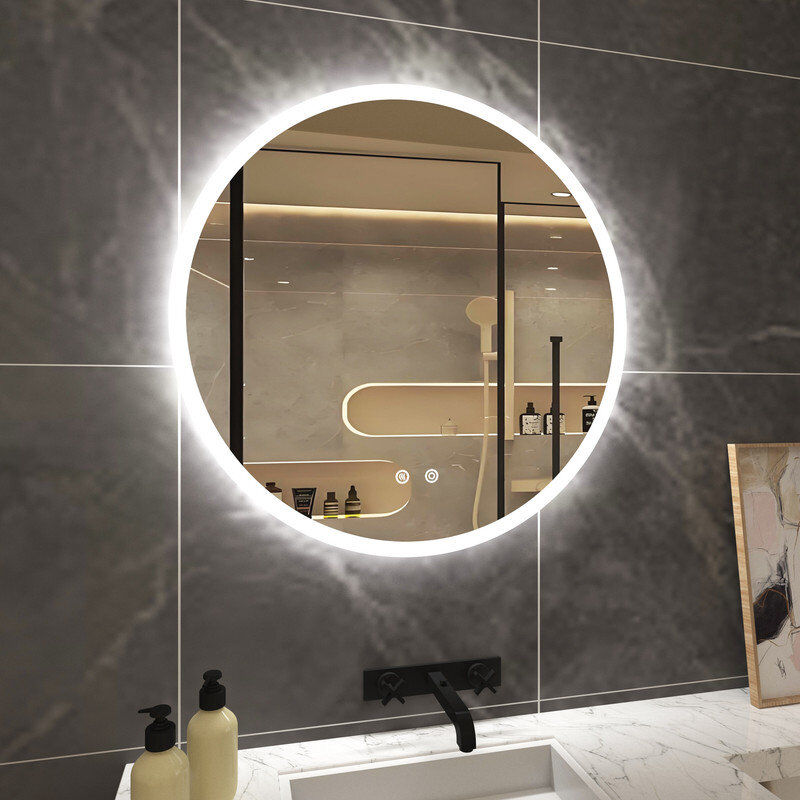 Rebrilliant Round Wall Makeup / Shaving Mirror 60x60cm