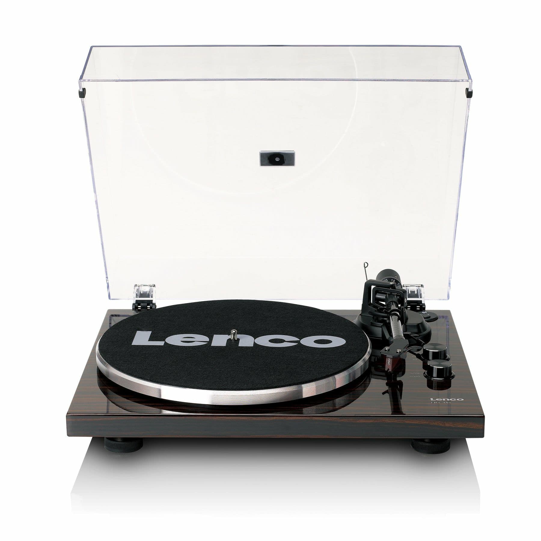 Lenco LBT-345WA Audio-Plattenspieler mit Riemenantrieb (Walnuss)