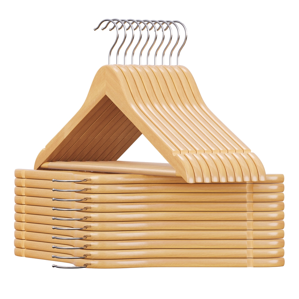 SONGMICS Kleiderbügel Ahornholz 20 Stück B34CRW001-20