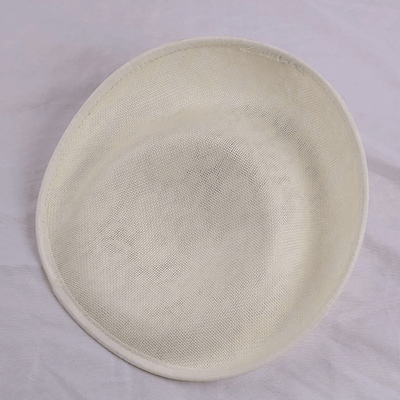 Inspire Essentials Elegant White Lace Fascinator Hat Base Round Saucer Percher Hat For Weddings And Parties 3