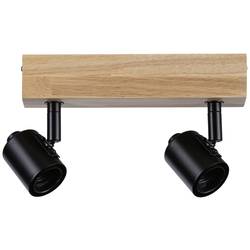Paulmann Arvid 66771 Wandstrahler E27 Schwarz, Holz (hell)