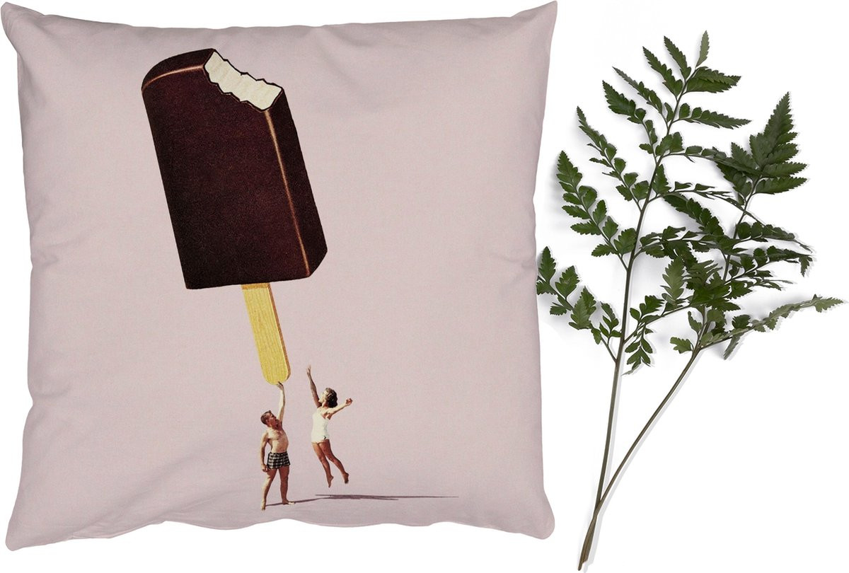 PillowMonkey Sierenkussen Pastel Vintage IJs en Chocolade 45 x 45 cm