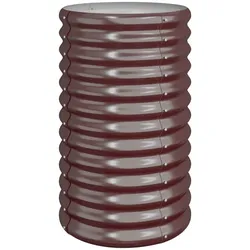 Helloshop26 - Hochbeet für Pflanzen und Blumen Terrasse Garten pulverbeschichteter Stahl 40 x 40 x 68 cm braun 02_0038574