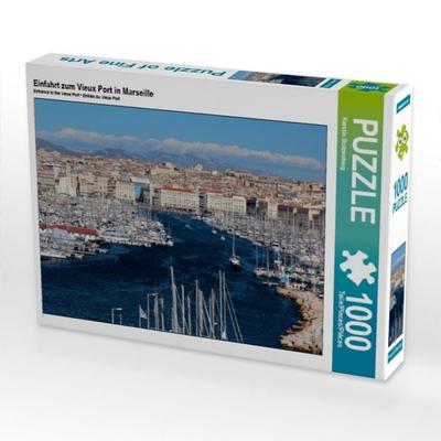 CALVENDO Puzzle Einfahrt zum Vieux Port in Marseille | 1000 Teile Lege-Größe 64x48cm Foto-Puzzle für glückliche Stunden
