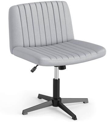 Swivel Cross Legged Desk Chair w/Wide Padded Seat Computer Task Chair