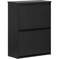 SCHUHSCHRANK mit 2 Klappen Schwarz