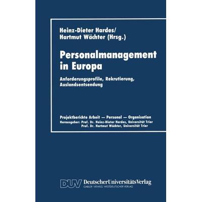 Personalmanagement in Europa, Taschenbuch von , Deutscher Universitätsverlag, 978-3-8244-0182-6