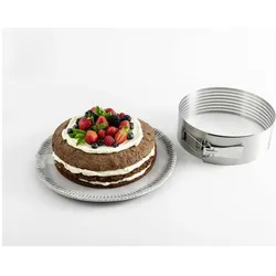 Dr. Oetker DR.OETKER Tortenboden-Schneidhilfe und Konditormesser im Set, Cake Design Utensilien, Silber