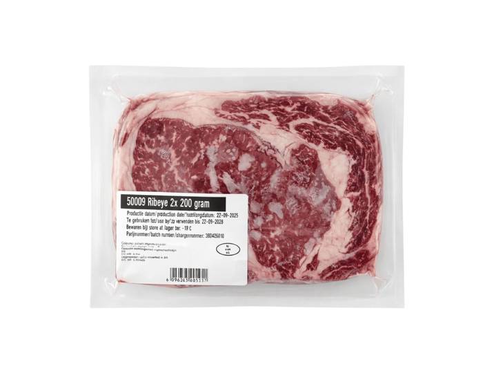 Geportioneerde ribeye steak 400 g