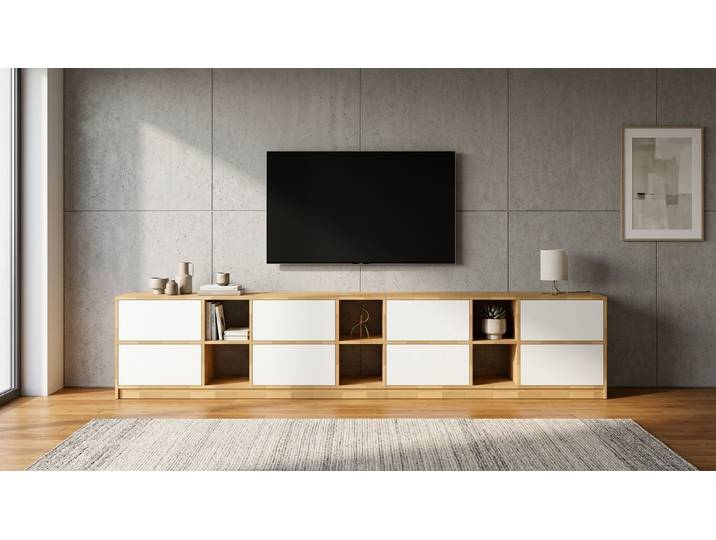 Breites Sideboard nach Maß Buche Natur geölt
