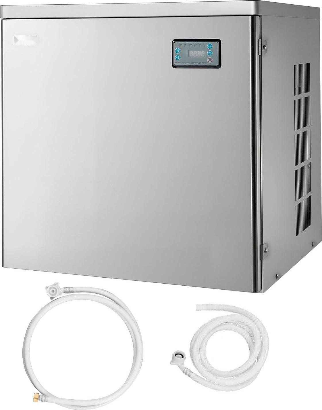 Gewerbliche Eiswürfelmaschine - Kopfeinheit - 204 kg/Tag Kapazität - Edelstahl - Intelligentes Bedienfeld - Selbstreinigung - Einstellbare Eiswürfeldicke - Ohne Vorratsbehälter
