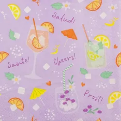 Home Fashion, Cocktail Party, Lunch-Servietten aufgefaltetes Maß 33 cm x 33 cm, im Viertelfalz, 20 Stück pro Packung