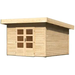 Karibu Gartenhaus Northeim 3 - 38mm-309 x 309 cm- naturbelassen