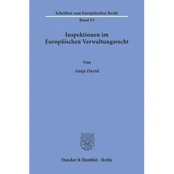 Inspektionen im Europäischen Verwaltungsrecht, Fachbücher von Antje David