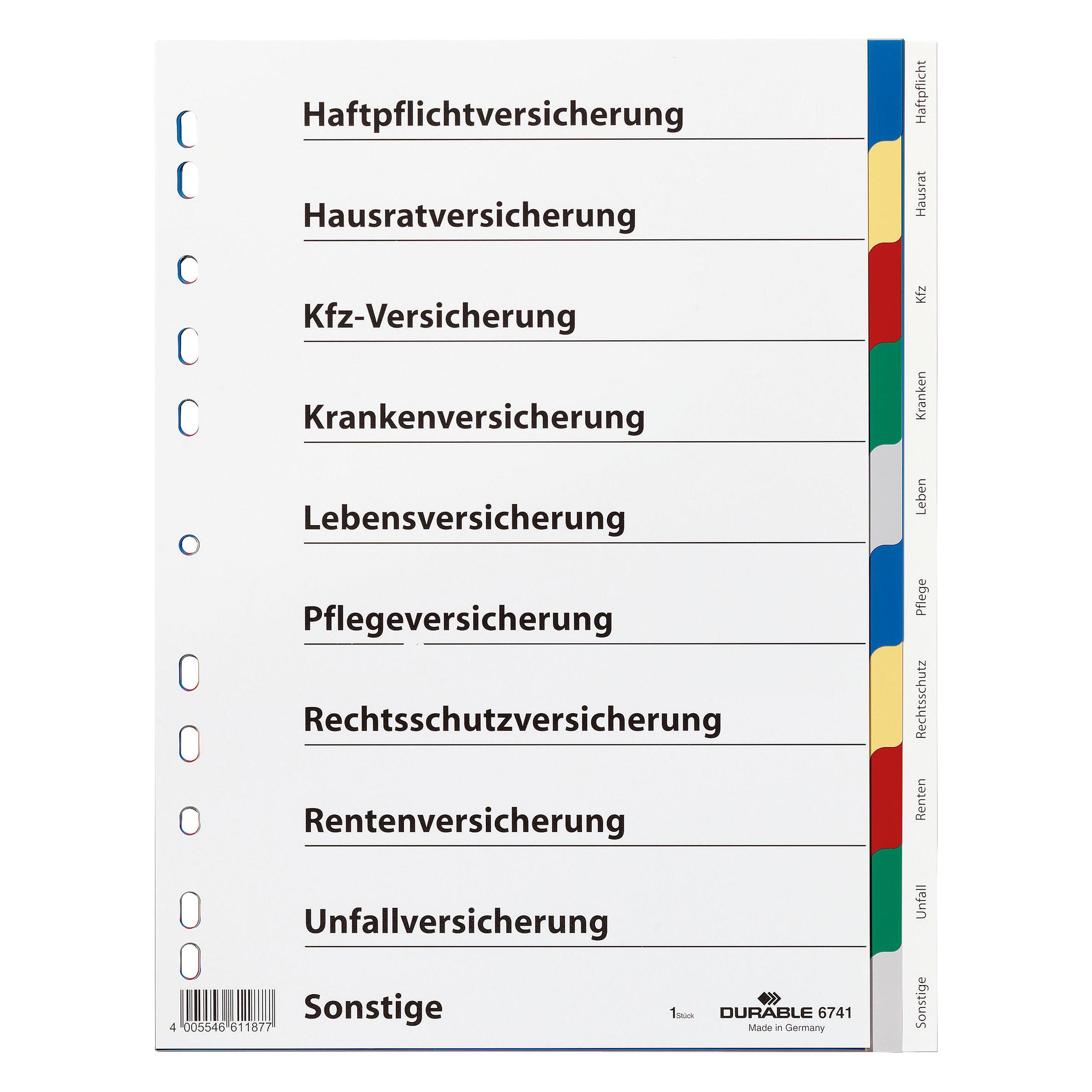 Durable Register Versicherungen (6741 27)