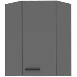 Küche NESSA Eckhängeschrank 60X60 Anthrazit Küchenzeile Küchenblock Einbauküche