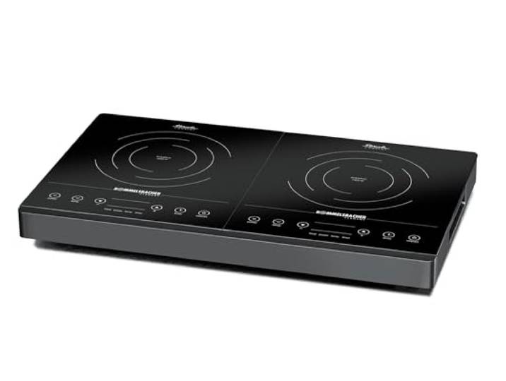 ROMMELSBACHER Double plaque de cuisson CT 3402/IN\, induction\, vitrocéramique\, contrôle tactile\, détection de casserole\, 10 niveaux de puissance\, 10 niveaux de température 60-240 °C\, minuterie