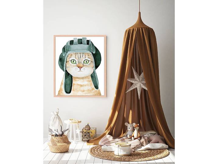 Tableau déco Kitten 53 x 63cm Multicolore