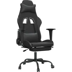 vidaXL Gaming-Stuhl, Gaming Stuhl, Schwarz