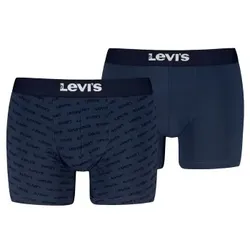 Levis 2P Men Logo Boxer Briefs Marine Baumwolle Medium Herren