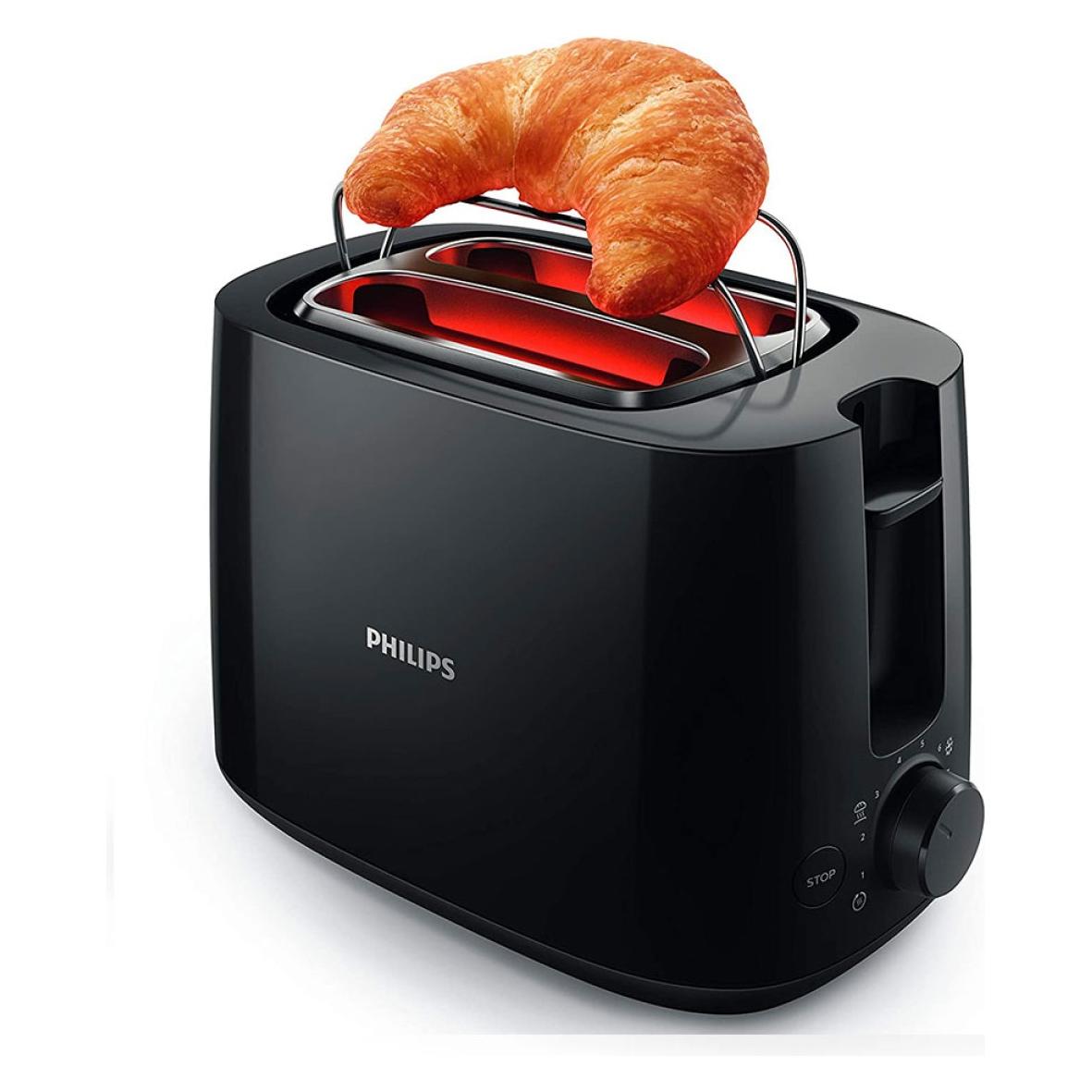 Philips Daily Collection HD2583/90 toaster 2 slice(s) Black (HD2583/90)