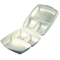 Papstar 12045 Brotdose Expandiertes Polystyrol (EPS) Beige (e), Einwegbehälter, Beige