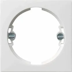 Gira System 55 Zentralplatte, Lichtsignal, 1f, reinweiß, Befestigung mit Schraube, ohne Beschriftungsfeld, 066003