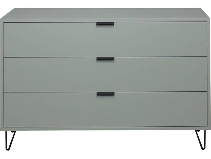 Kommode MÄUSBACHER Bonnie , grün (pine grün matt), B:119cm H:80cm T:45cm, Holzwerkstoff, Sideboards, Kommode, Kommode mit Drahtgestell