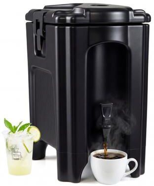Costway 4.4 Gallons Insulated Beverage Dispenser with Handles and Drip-Proof Faucet-Black