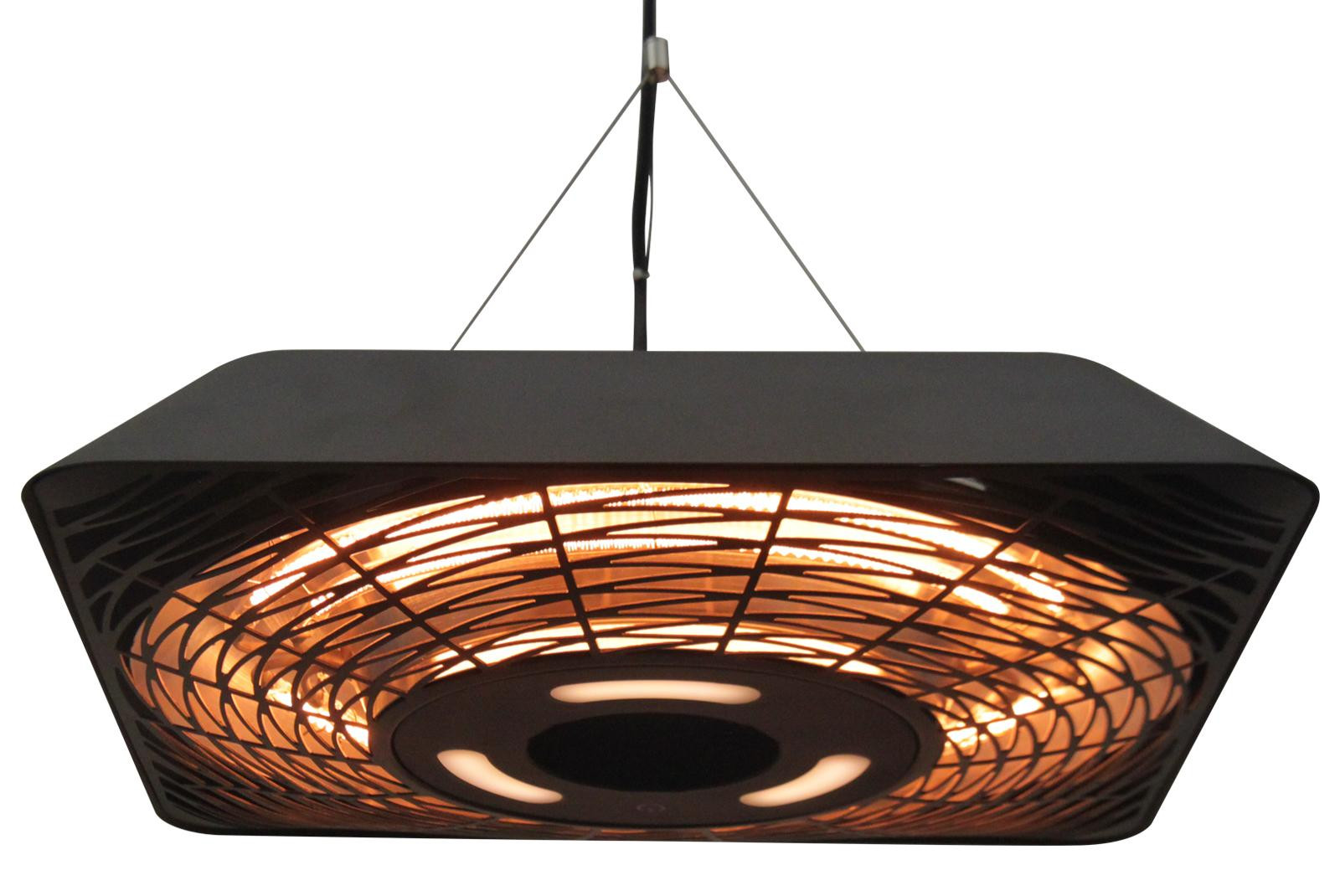 Outsunny terrasverwarmer aluminium verwarmingslamp met afstandsbediening