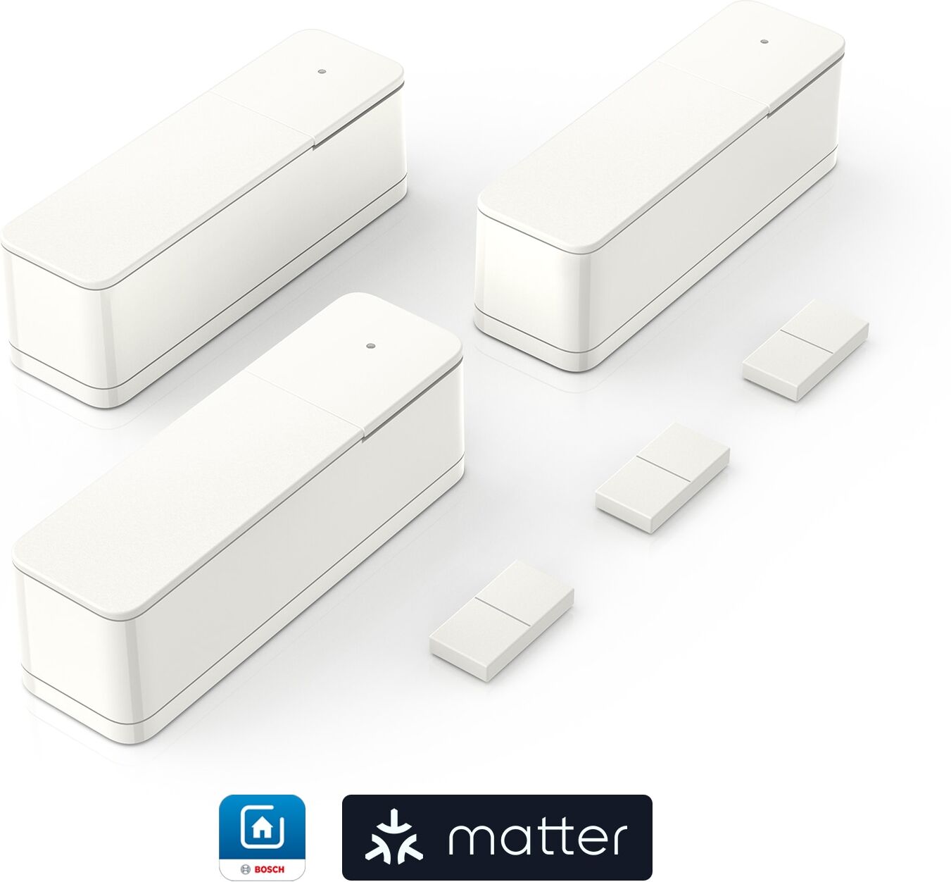 Bosch Smarter Kontaktsensor "Tür-/Fensterkontakt II [+M] weiß - 3er-Pack", weiß, Smart-Home-Stationen, Smarter Kontaktsensor