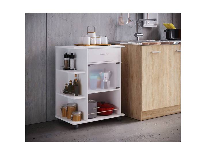 Desserte Pocis 65 x 80 x 39cm Blanc/Blanc