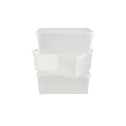 Rotho 3er Set Aufbewahrungsbox   , transparent/klar , Polypropylen , Maße (cm): B: 26 H: 14