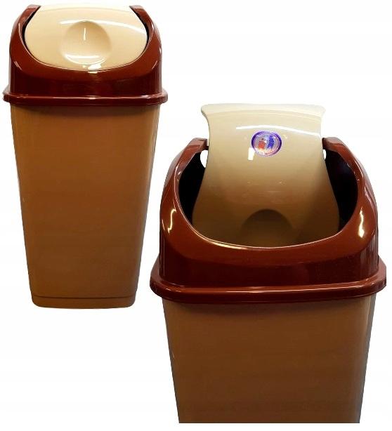 Dunya SLIM Mülleimer 10L Bad beige schwenkbar