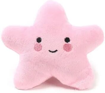 Cozy Casa Charm Pentagram Plush Squeaky Dog Toy For Cats & Puppies pink