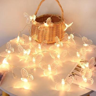 Inspired Finds Butterfly Fairy String Lights Battery Operated Room Decor yellow