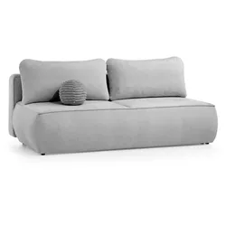 SCHLAFSOFA Darling 2-Sitzer, mit Bettkasten, Hellgrau