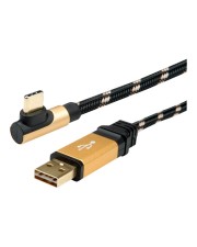 ROLINE GOLD USB2.0 Kbl A rev. C 90° 3m Kabel Digital/Daten 3 m (11.02.9062)